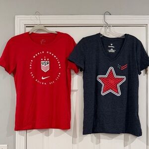 4-piece Team USA bundle: Nike Dri-Fit & Fanatics shirts & 2 pairs socks, ALL NWT